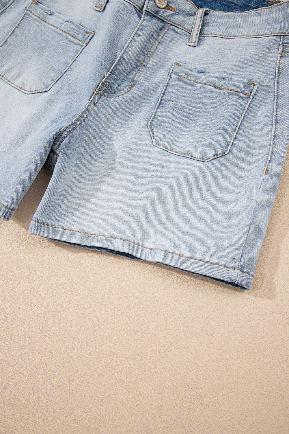 Patch Pocket High Rise Denim Shorts – Casual Everyday Summer Bottoms