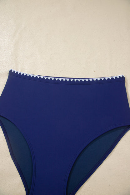 High-Waisted Ribbed Bikini Set – Flattering Fit Swimwear