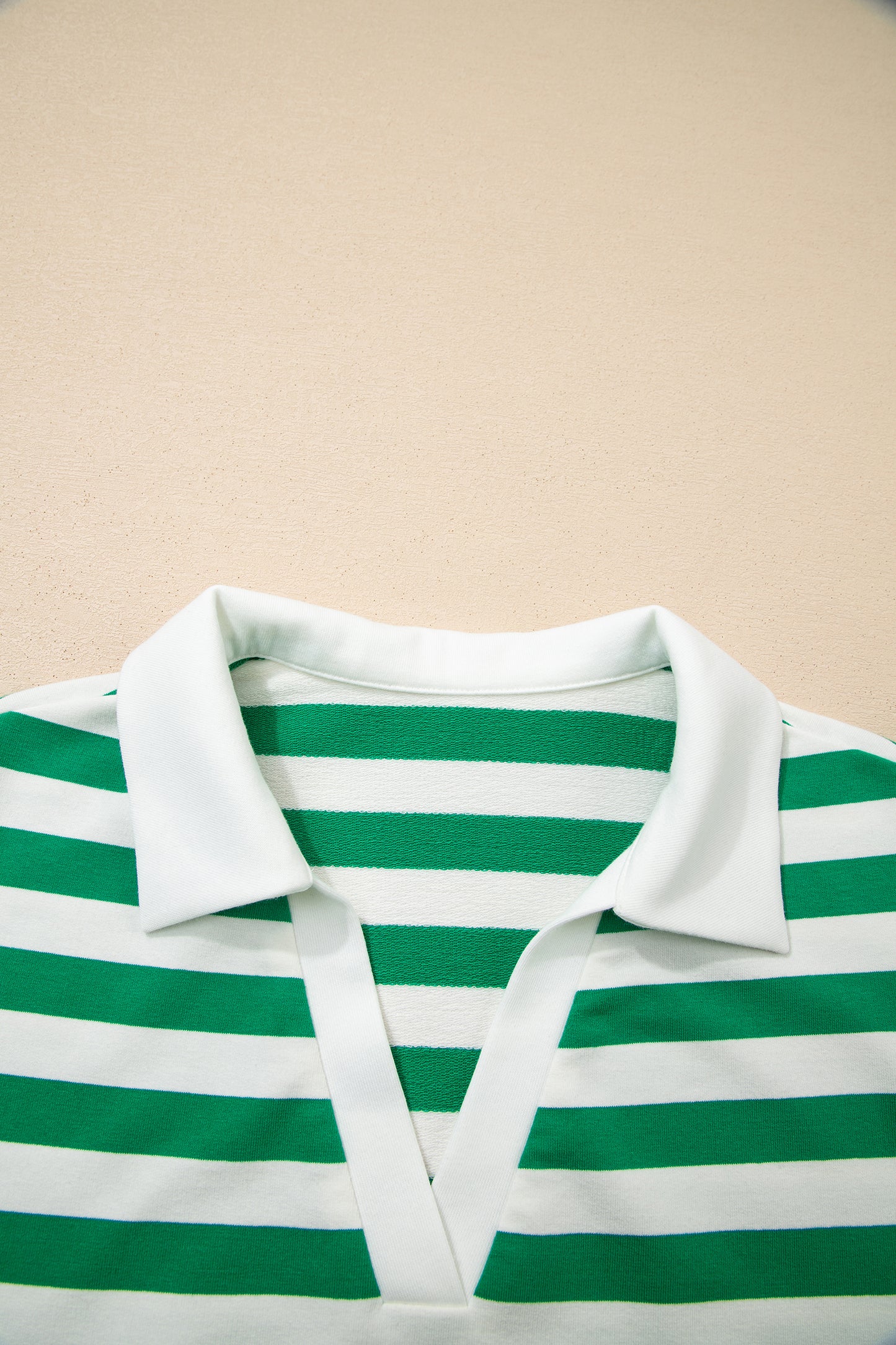 Striped Flutter Sleeve Collared Blouse – Casual Everyday Boutique Top