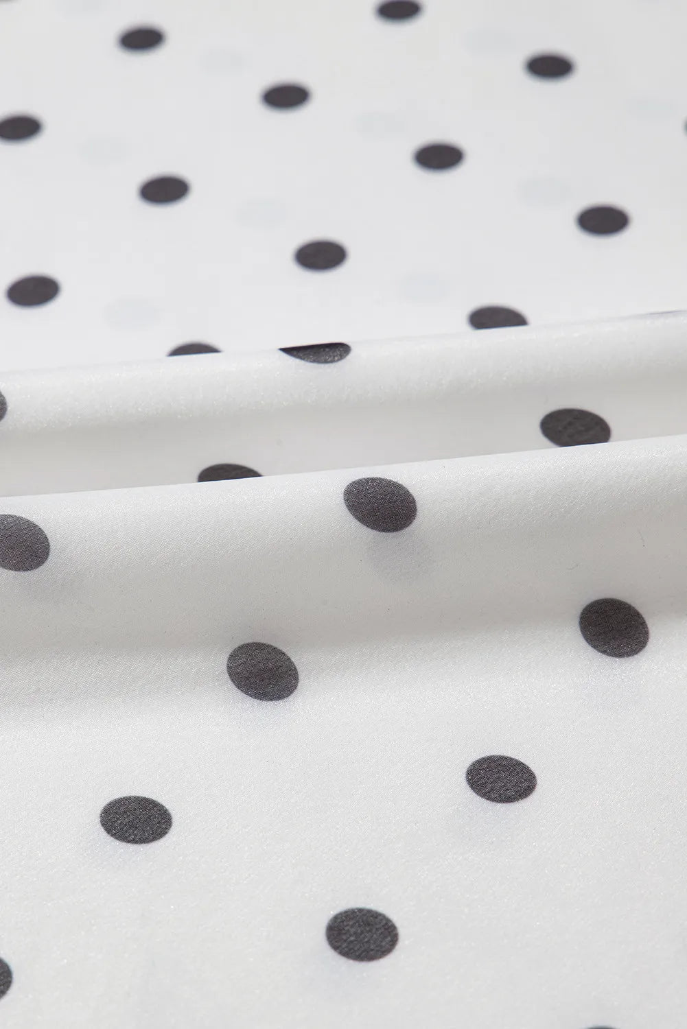 White Polka Dot Smocked Ruffle Strap Maxi Dress