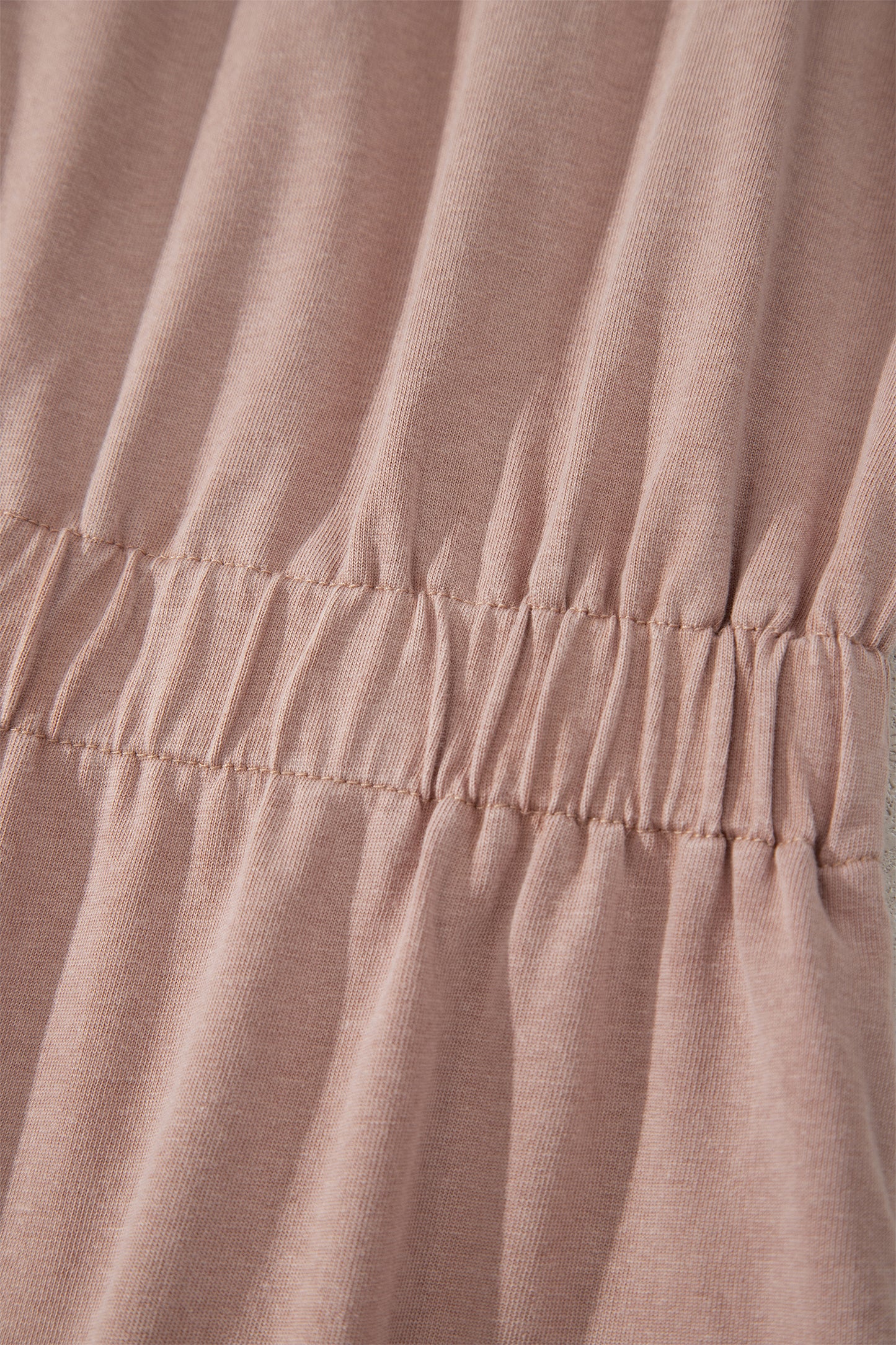 Dusty Taupe Sleeveless Elastic Waist Mini Dress – Casual Pocket Dress