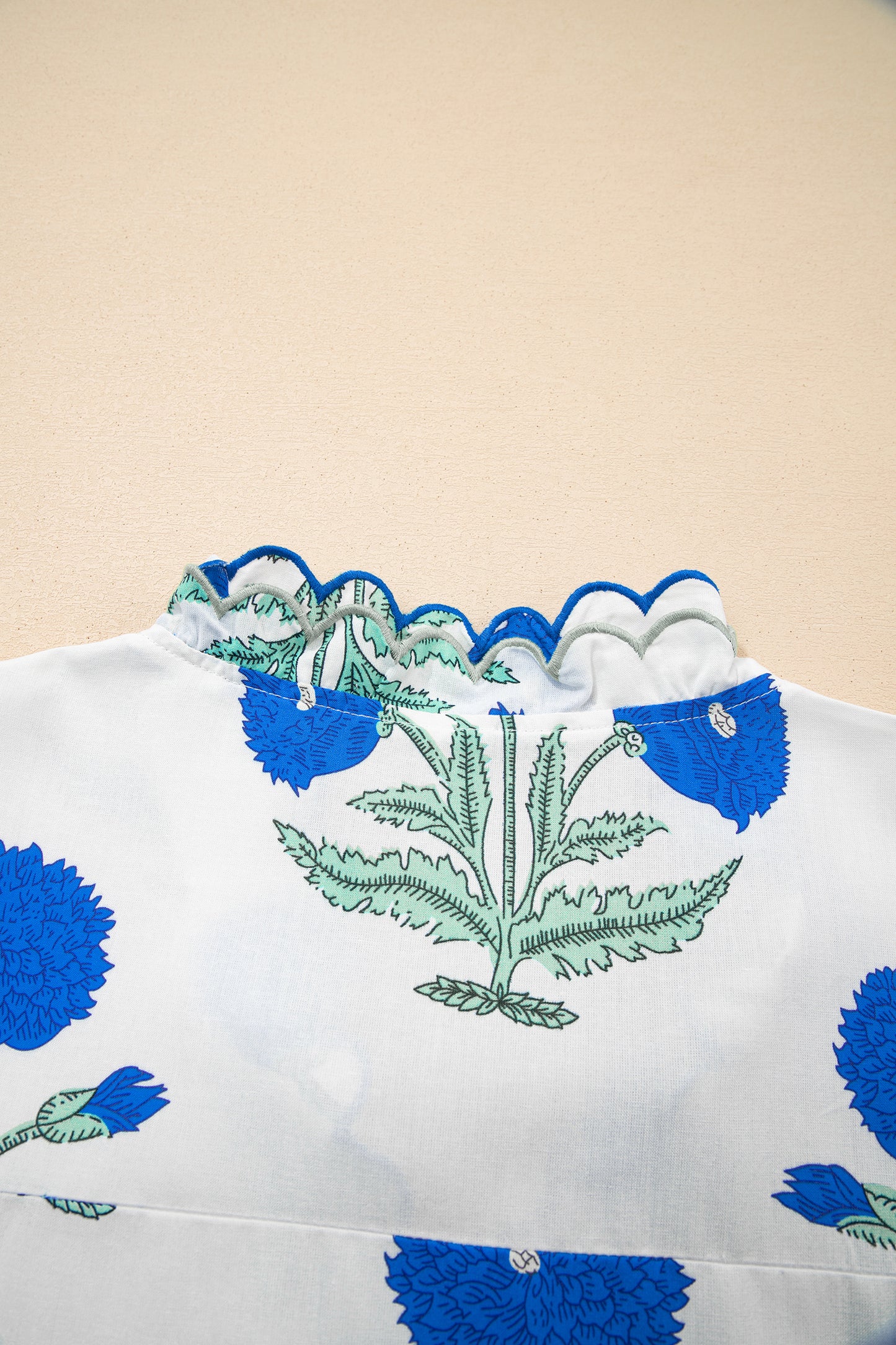 Scallop Embroidered Blouse – Lightweight Textured Feminine Top