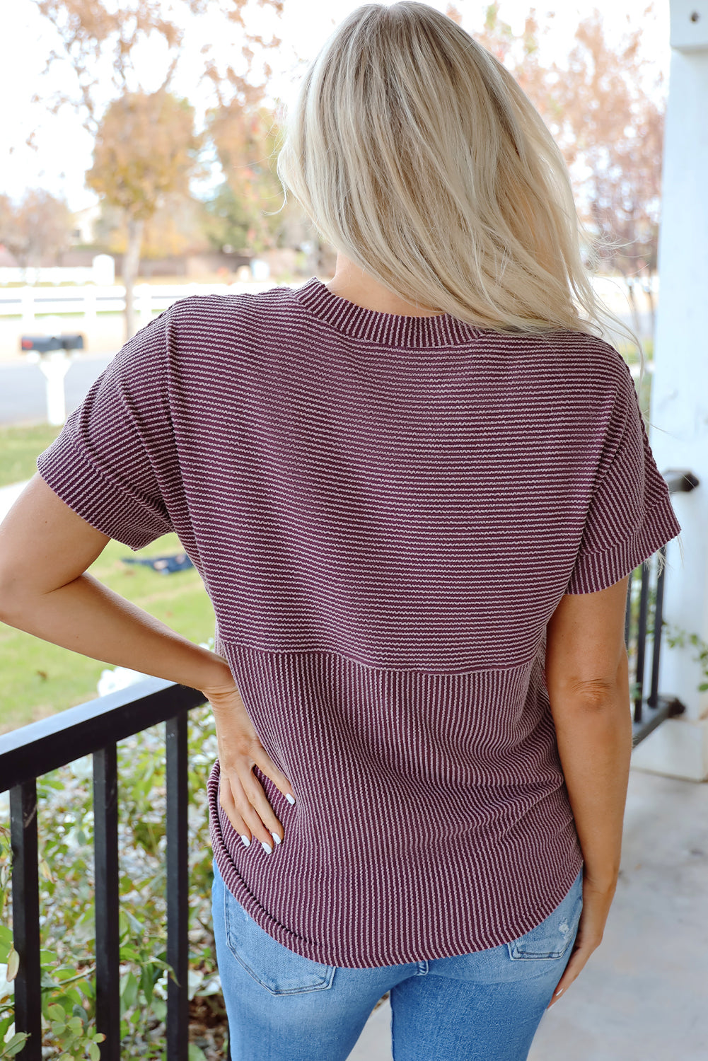 Skyline Ribbed Knit Tee