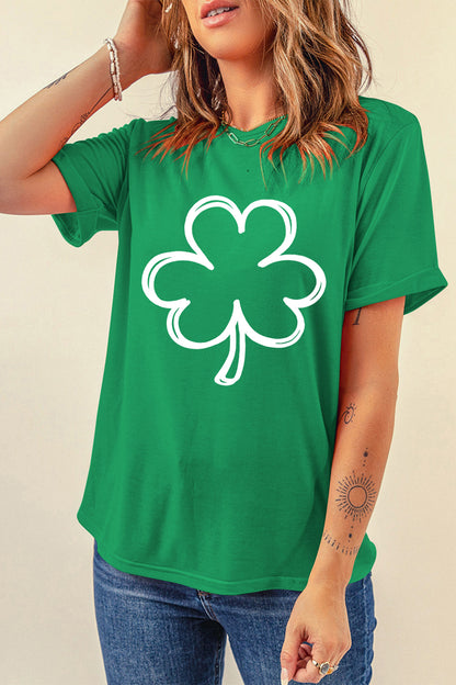 Lucky Shamrock Tee – Bright Green St. Patrick’s Day Casual Top