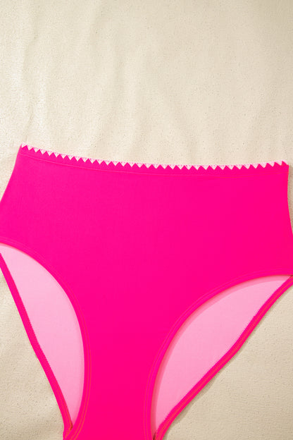 High-Waisted Ribbed Bikini Set – Flattering Fit Swimwear
